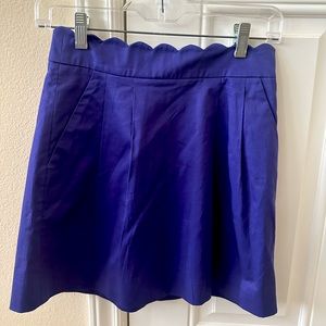 JCrew Scalloped Mini Skirt Size 00